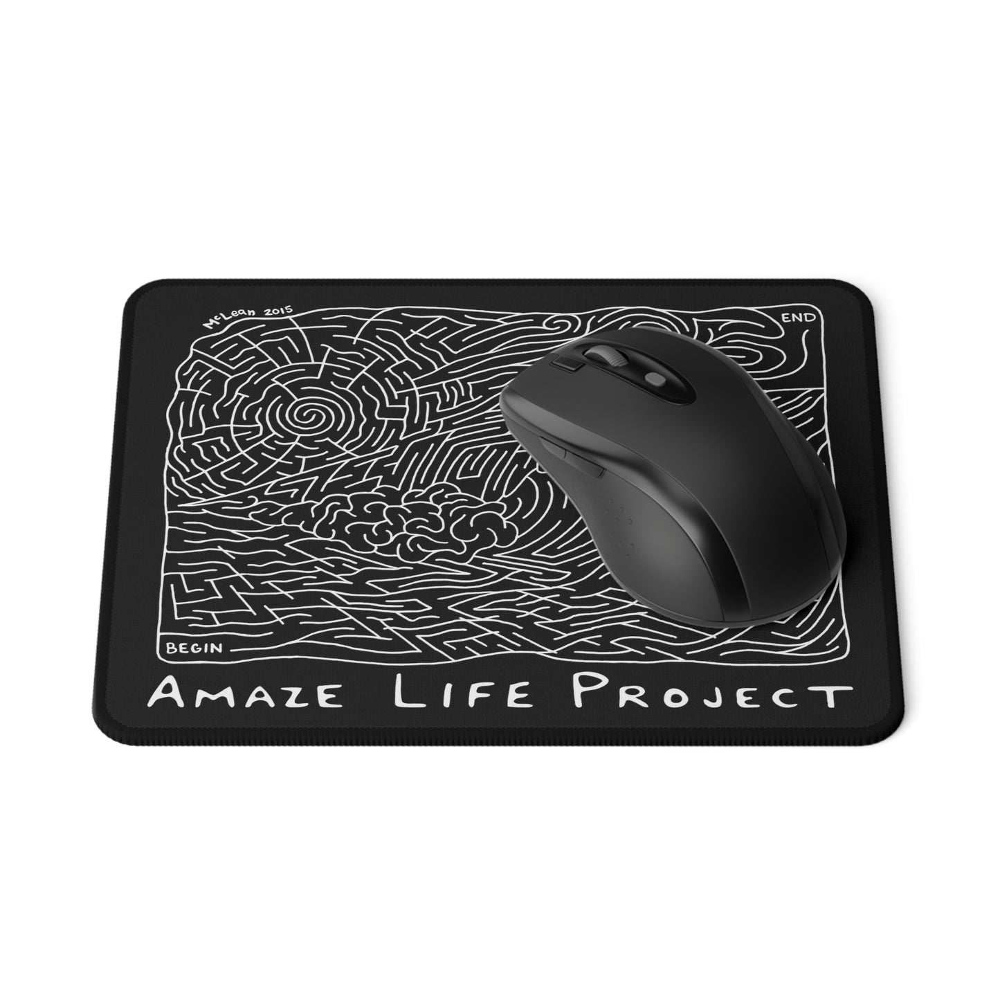 Breaking Wave Mouse Pad - Black